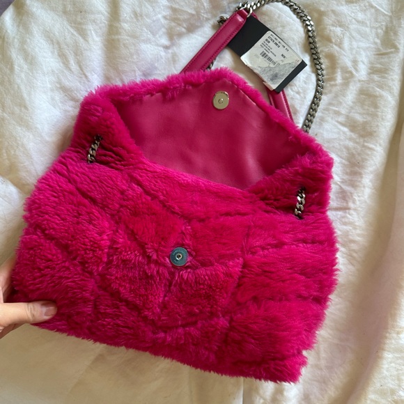 Saint Laurent Shearling LouLou Magenta - Picture 3 of 8